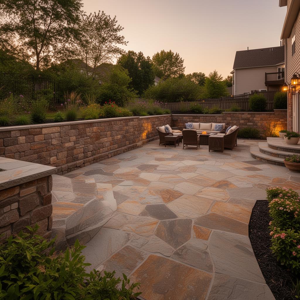 Completed hardscape patio project
