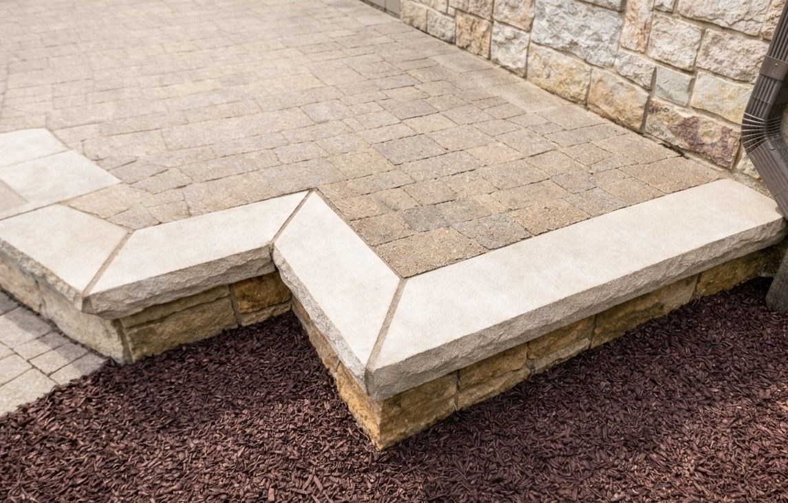 Front Porch Stone Edge Replacement